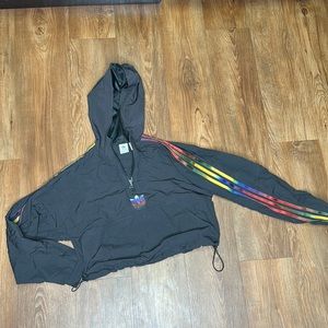 Adidas cropped windbreaker